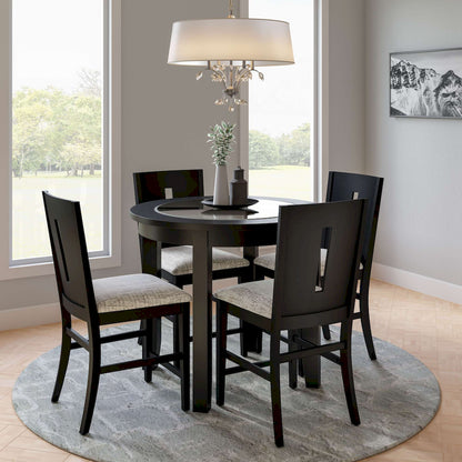 Jofran - Urban Icon 42in Round Counter Height Glass Inlay Dining Table - Black - 2004-36 view 5