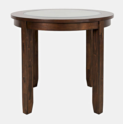 Jofran - Urban Icon 42in Round Counter Height Glass Inlay Dining Table - Merlot - 2005-36 view 1
