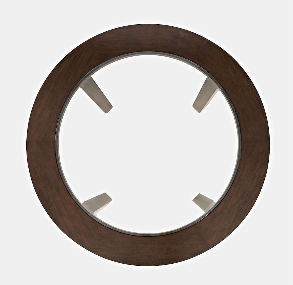 Jofran - Urban Icon 42in Round Counter Height Glass Inlay Dining Table - Merlot - 2005-36 view 5