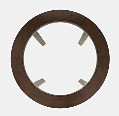 Jofran - Urban Icon 42in Round Counter Height Glass Inlay Dining Table - Merlot - 2005-36 view 5