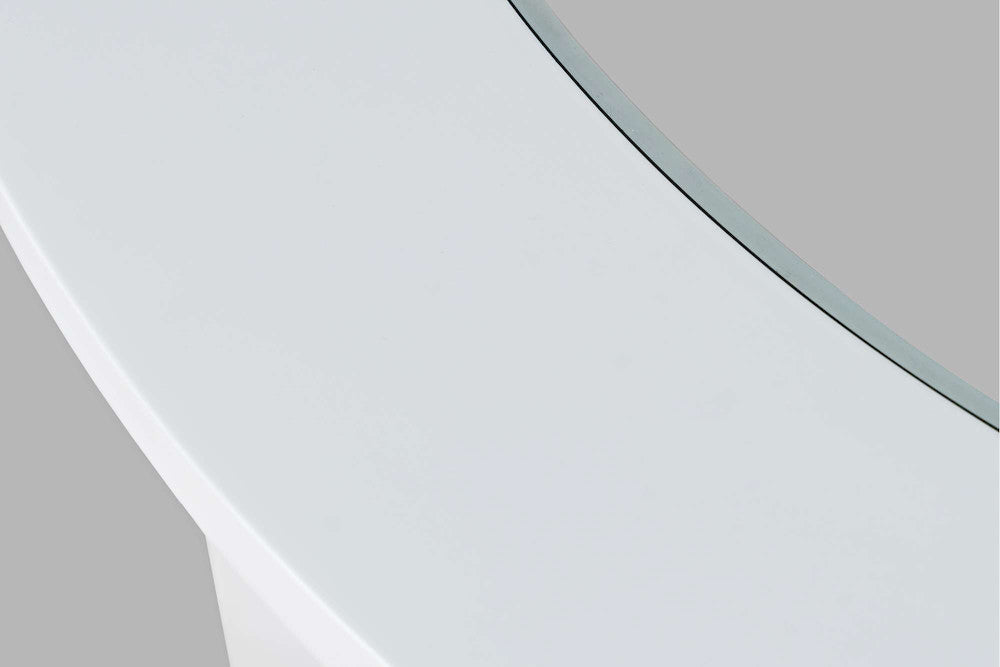 Jofran - Urban Icon 42in Round Counter Height Glass Inlay Dining Table - White - 2003-36 view 3