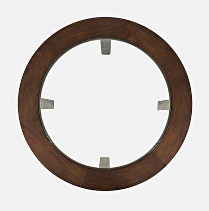 Jofran - Urban Icon 42in Round Glass Inlay Dining Table - Merlot - 2005-42 view 4