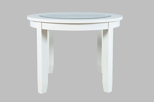 Jofran - Urban Icon 42in Round Glass Inlay Dining Table - White - 2003-42 view 1