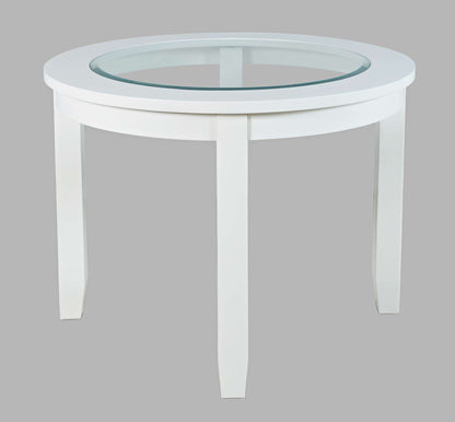 Jofran - Urban Icon 42in Round Glass Inlay Dining Table - White - 2003-42 view 2