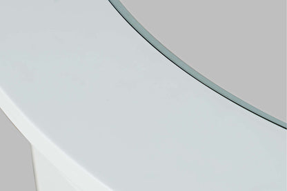 Jofran - Urban Icon 42in Round Glass Inlay Dining Table - White - 2003-42 view 3