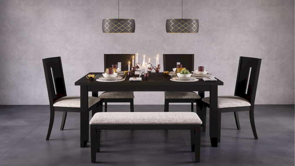 Jofran - Urban Icon 45in Upholstered Dining Bench - Black - 2004-45KD view 3