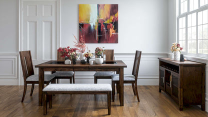 Jofran - Urban Icon 45in Upholstered Dining Bench - Merlot - 2005-45KD view 3
