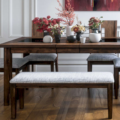 Jofran - Urban Icon 45in Upholstered Dining Bench - Merlot - 2005-45KD view 7