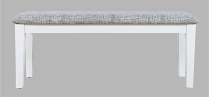 Jofran - Urban Icon 45in Upholstered Dining Bench - White - 2003-45KD view 1