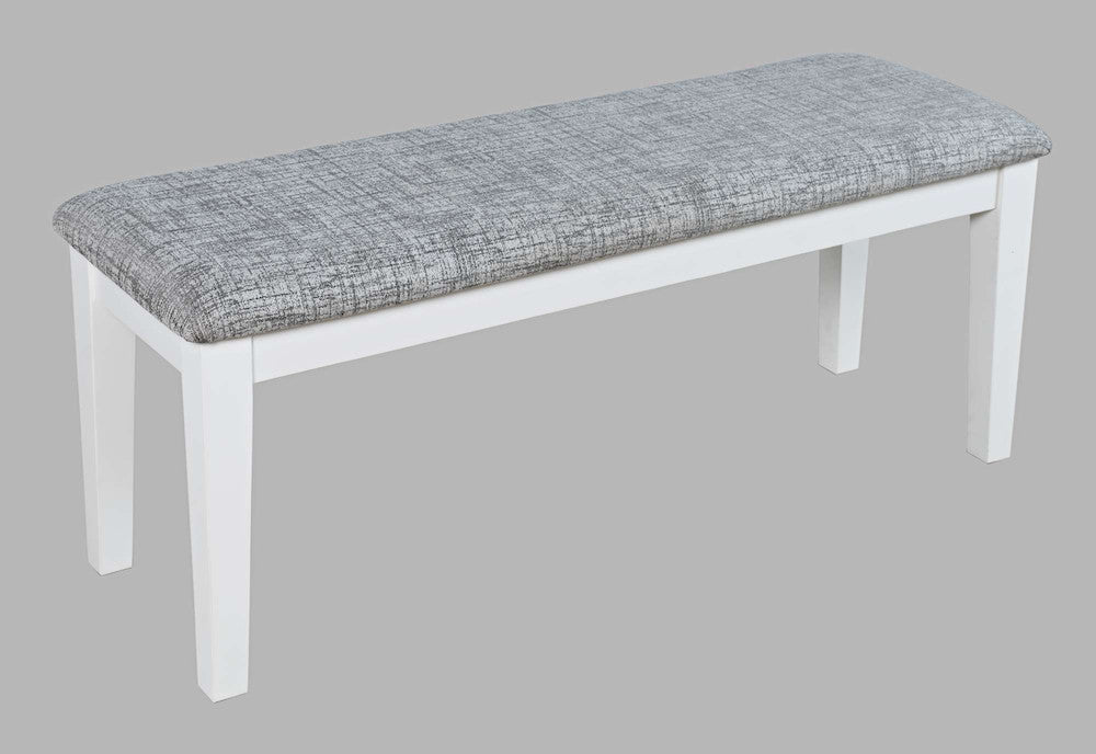 Jofran - Urban Icon 45in Upholstered Dining Bench - White - 2003-45KD view 2