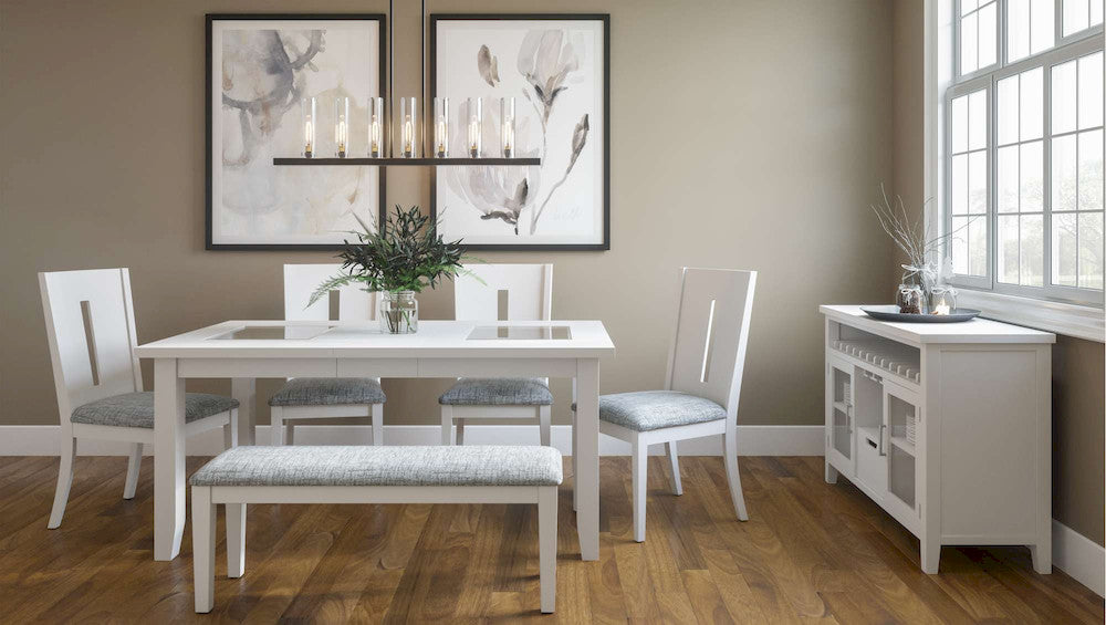 Jofran - Urban Icon 45in Upholstered Dining Bench - White - 2003-45KD view 3