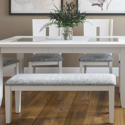 Jofran - Urban Icon 45in Upholstered Dining Bench - White - 2003-45KD view 6