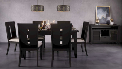 Jofran - Urban Icon 48in Buffet Server with Wine Rack and Stemware Rack - Black - 2004-48 view 5