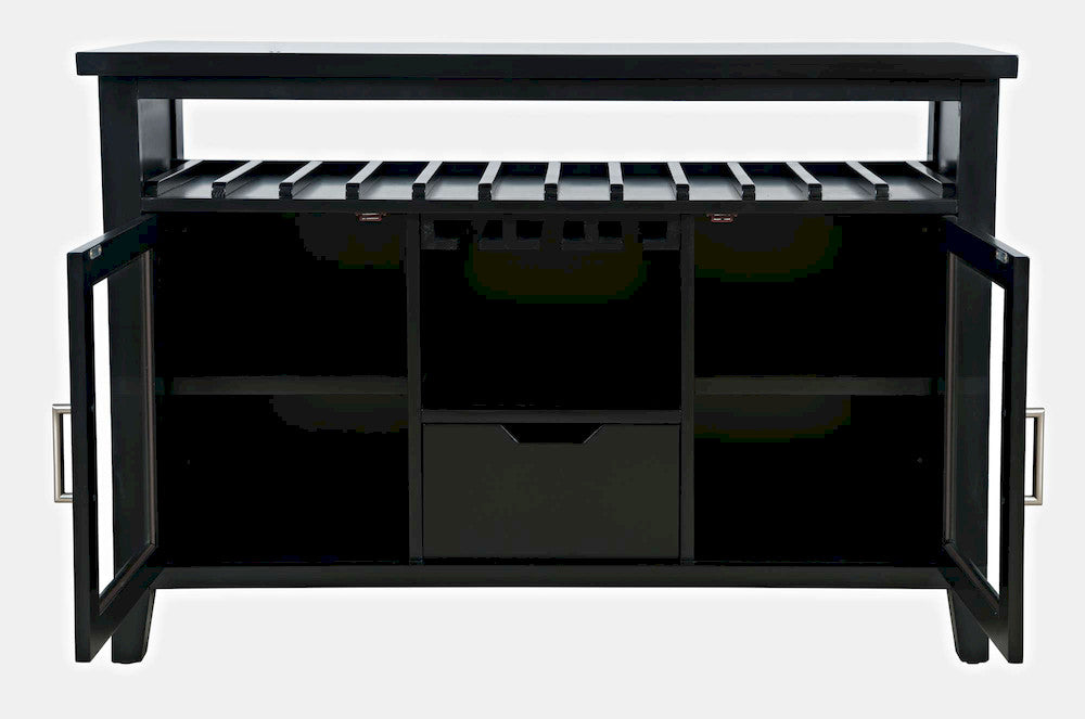 Jofran - Urban Icon 48in Buffet Server with Wine Rack and Stemware Rack - Black - 2004-48 view 8