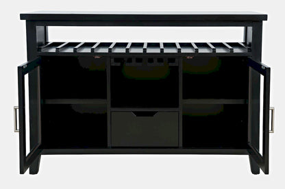 Jofran - Urban Icon 48in Buffet Server with Wine Rack and Stemware Rack - Black - 2004-48 view 8
