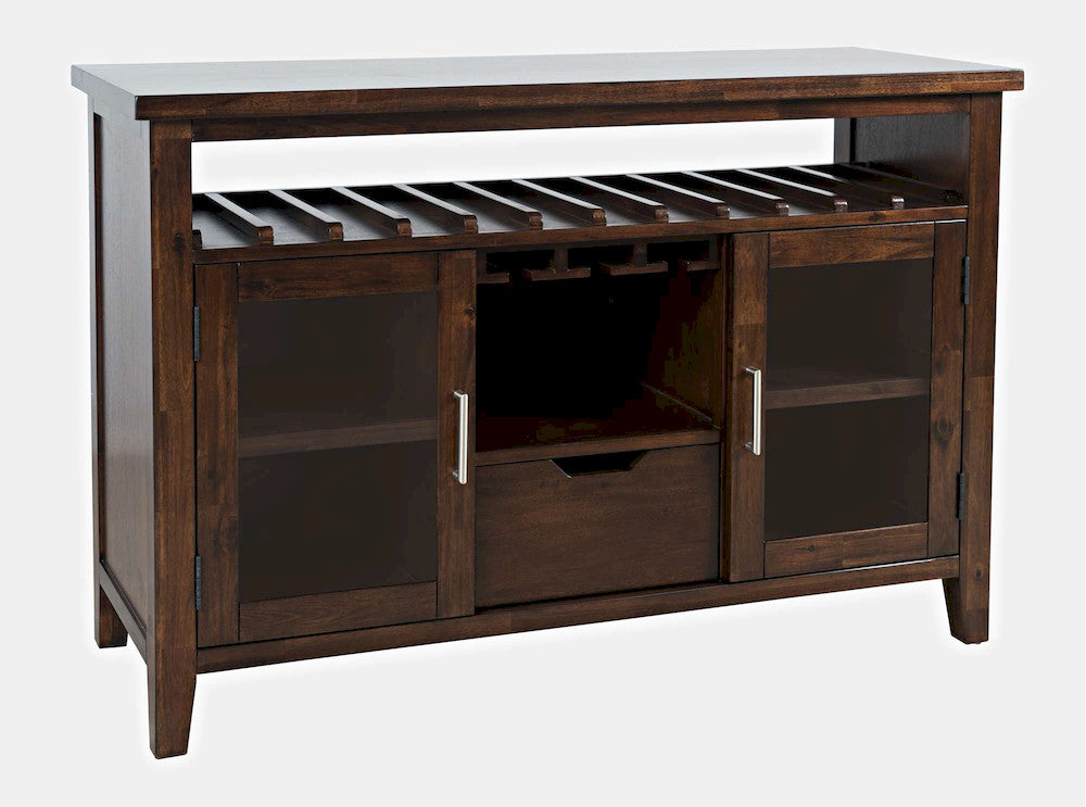Jofran - Urban Icon 48in Buffet Server with Wine Rack and Stemware Rack - Merlot - 2005-48 view 2