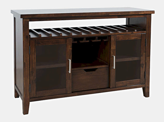 Jofran - Urban Icon 48in Buffet Server with Wine Rack and Stemware Rack - Merlot - 2005-48 view 2