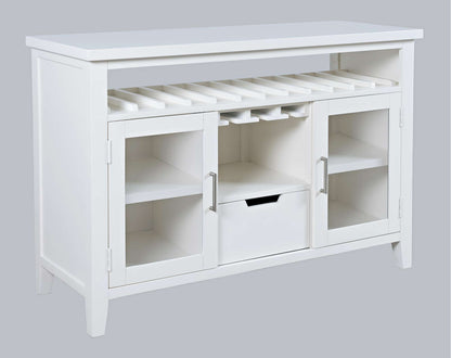Jofran - Urban Icon 48in Buffet Server with Wine Rack and Stemware Rack - White - 2003-48 view 2