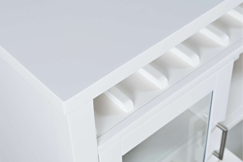 Jofran - Urban Icon 48in Buffet Server with Wine Rack and Stemware Rack - White - 2003-48 view 5