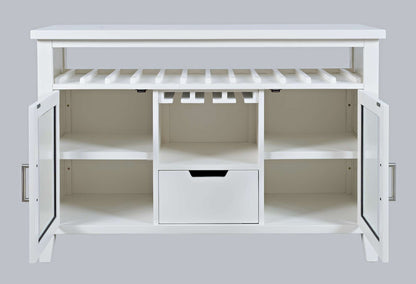 Jofran - Urban Icon 48in Buffet Server with Wine Rack and Stemware Rack - White - 2003-48 view 7
