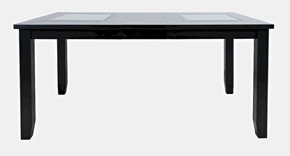 Jofran - Urban Icon 66in Extension Glass Inlay Dining Table - Black - 2004-66 view 1