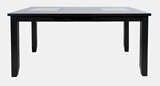 Jofran - Urban Icon 66in Extension Glass Inlay Dining Table - Black - 2004-66 view 1