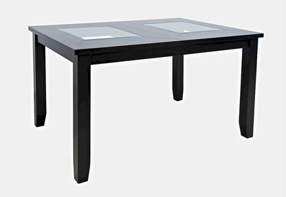 Jofran - Urban Icon 66in Extension Glass Inlay Dining Table - Black - 2004-66 view 2