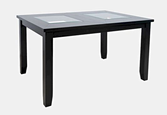 Jofran - Urban Icon 66in Extension Glass Inlay Dining Table - Black - 2004-66 view 2