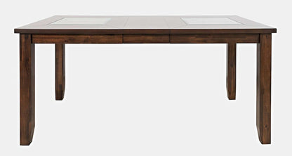 Jofran - Urban Icon 66in Extension Glass Inlay Dining Table - Merlot - 2005-66 view 1