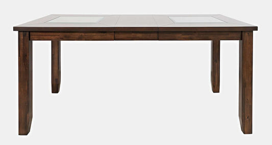 Jofran - Urban Icon 66in Extension Glass Inlay Dining Table - Merlot - 2005-66 view 1