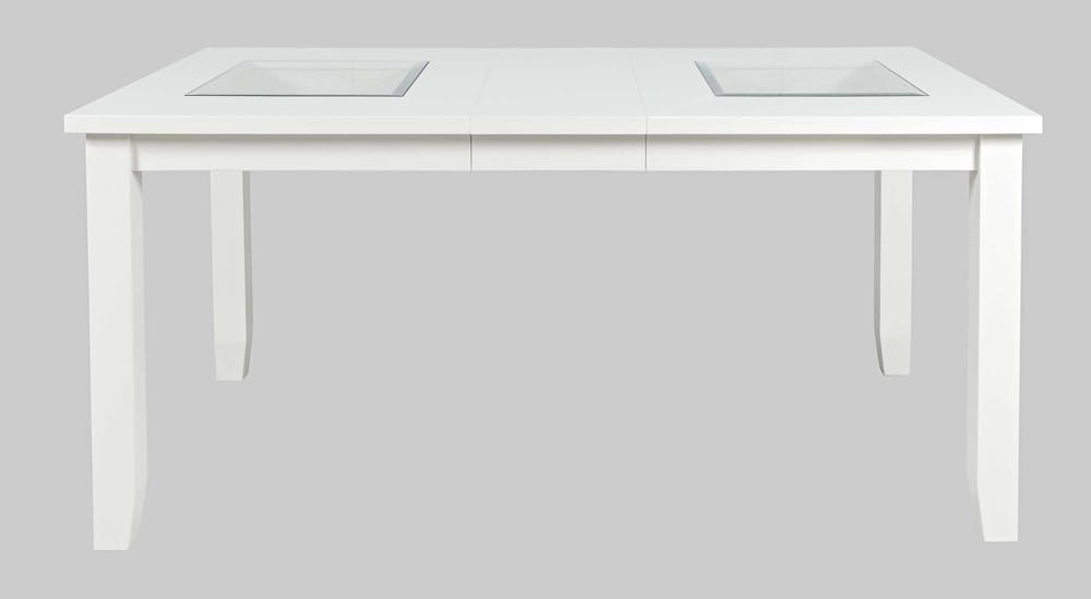 Jofran - Urban Icon 66in Extension Glass Inlay Dining Table - White - 2003-66 view 1