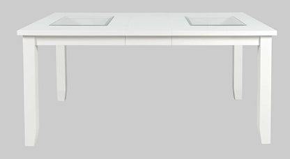 Jofran - Urban Icon 66in Extension Glass Inlay Dining Table - White - 2003-66 view 1
