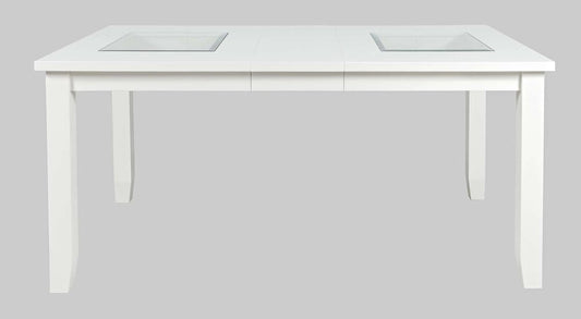 Jofran - Urban Icon 66in Extension Glass Inlay Dining Table - White - 2003-66 view 1