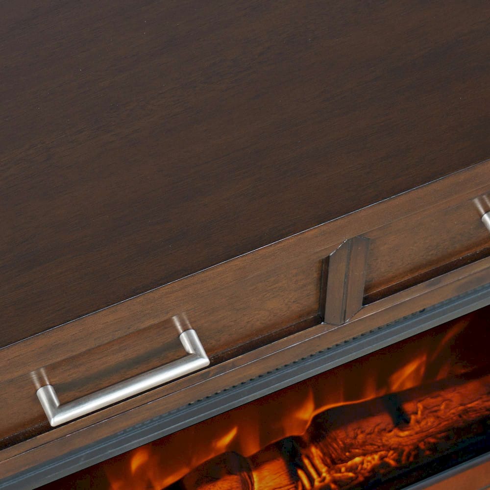 Jofran - Urban Icon Contemporary 32in Electric Fireplace Console TV Stand in Merlot Finish - 2002-FP32 view 8