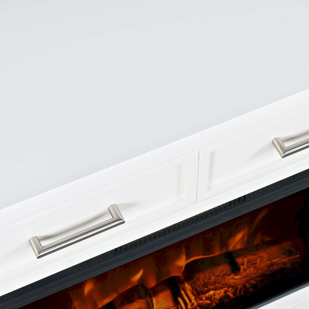 Jofran - Urban Icon Contemporary 32in Electric Fireplace Console TV Stand in White - 2000-FP32 view 8