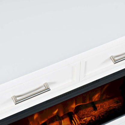 Jofran - Urban Icon Contemporary 32in Electric Fireplace Console TV Stand in White - 2000-FP32 view 8