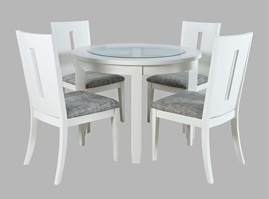 Jofran - Urban Icon Contemporary 42in Round Five-Piece Dining Set with Upholstered Chairs - 2003-42D-5 view 1