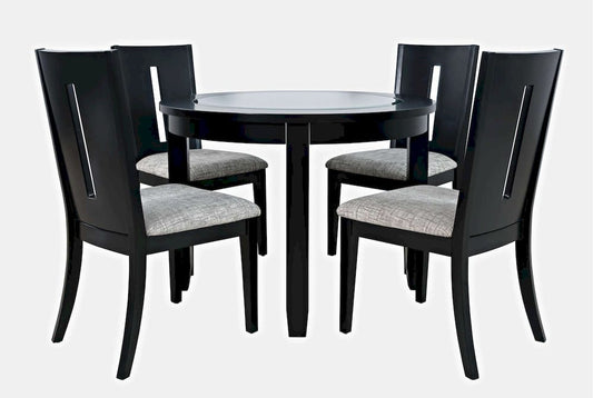 Jofran - Urban Icon Contemporary 42in Round Five-Piece Dining Set with Upholstered Chairs - 2004-42D-5 view 1