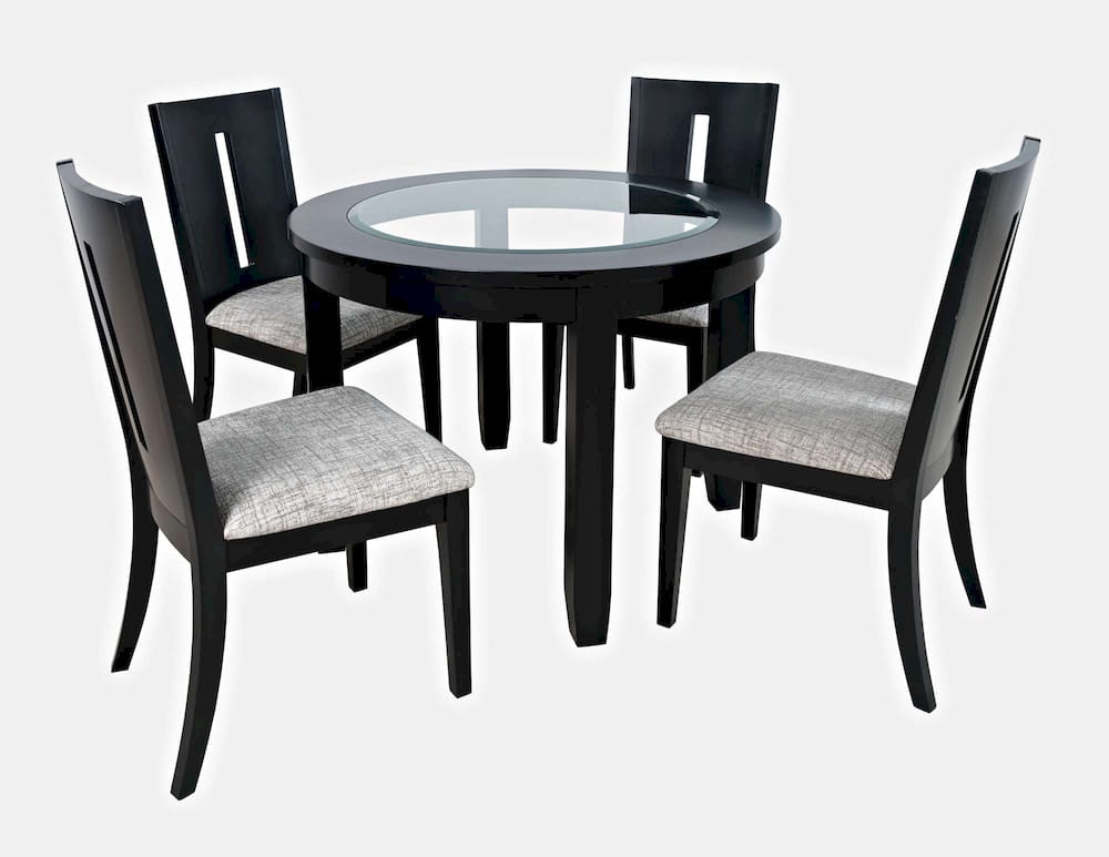 Jofran - Urban Icon Contemporary 42in Round Five-Piece Dining Set with Upholstered Chairs - 2004-42D-5 view 3