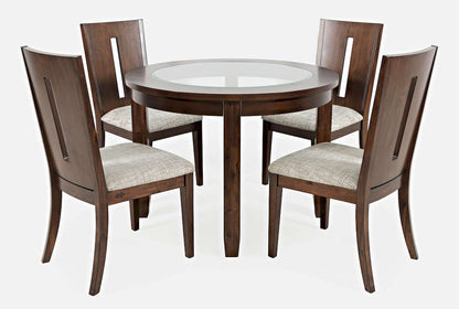 Jofran - Urban Icon Contemporary 42in Round Five-Piece Dining Set with Upholstered Chairs - 2005-42D-5 view 1