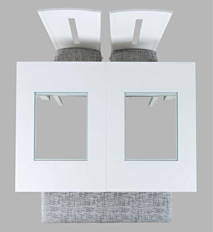 Jofran - Urban Icon Contemporary 66in Four-Piece Dining Set with Upholstered Chairs and Bench - 2003-66D-4 view 7