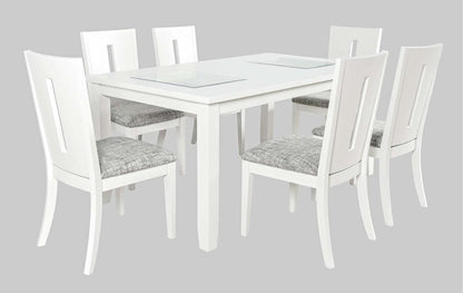 Jofran - Urban Icon Contemporary 66in Seven-Piece Dining Set with Upholstered Chairs - 2003-66D-7 view 1