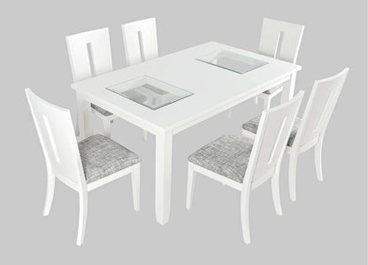 Jofran - Urban Icon Contemporary 66in Seven-Piece Dining Set with Upholstered Chairs - 2003-66D-7 view 2