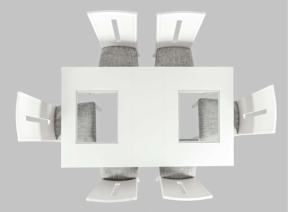 Jofran - Urban Icon Contemporary 66in Seven-Piece Dining Set with Upholstered Chairs - 2003-66D-7 view 7