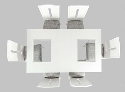Jofran - Urban Icon Contemporary 66in Seven-Piece Dining Set with Upholstered Chairs - 2003-66D-7 view 7
