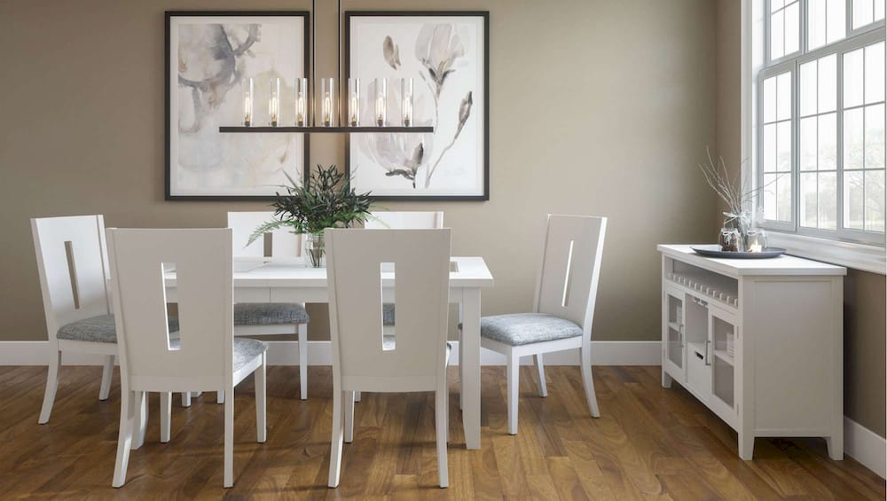 Jofran - Urban Icon Contemporary 66in Seven-Piece Dining Set with Upholstered Chairs - 2003-66D-7 view 8