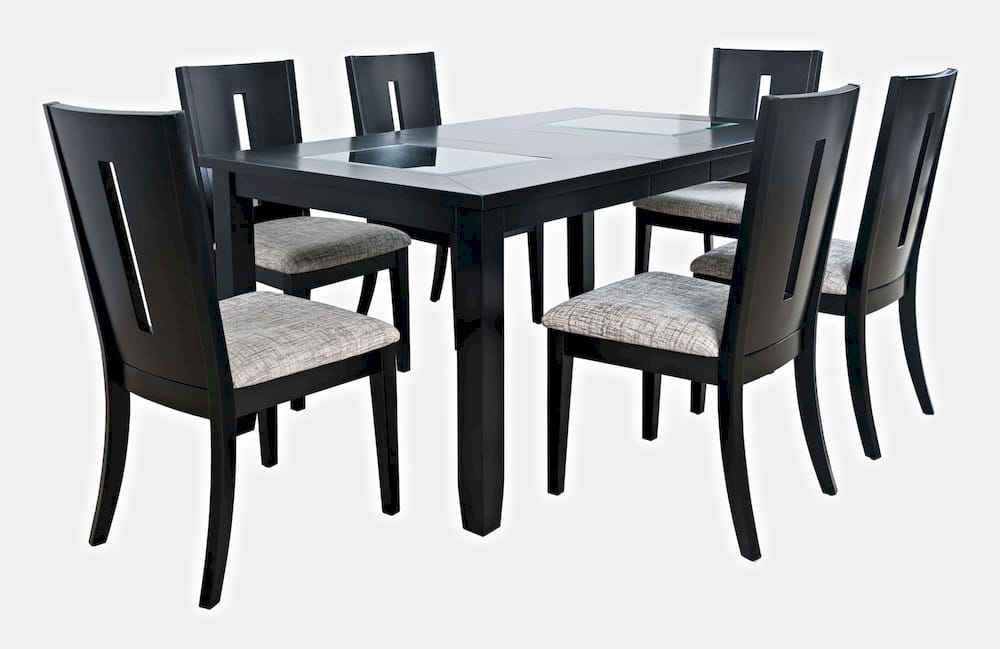 Jofran - Urban Icon Contemporary 66in Seven-Piece Dining Set with Upholstered Chairs - 2004-66D-7 view 1