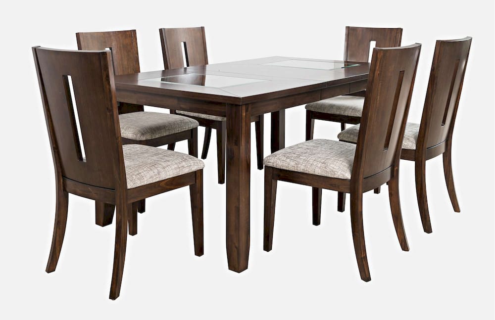 Jofran - Urban Icon Contemporary 66in Seven-Piece Dining Set with Upholstered Chairs - 2005-66D-7 view 1