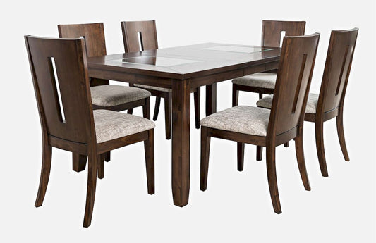 Jofran - Urban Icon Contemporary 66in Seven-Piece Dining Set with Upholstered Chairs - 2005-66D-7 view 1