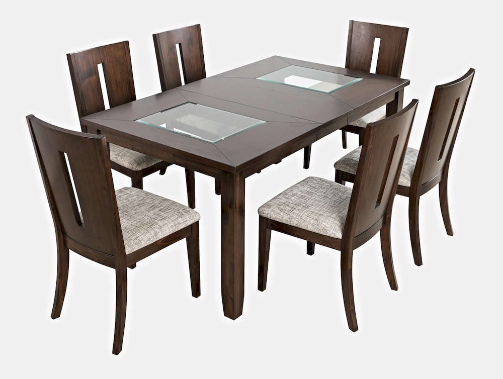 Jofran - Urban Icon Contemporary 66in Seven-Piece Dining Set with Upholstered Chairs - 2005-66D-7 view 2